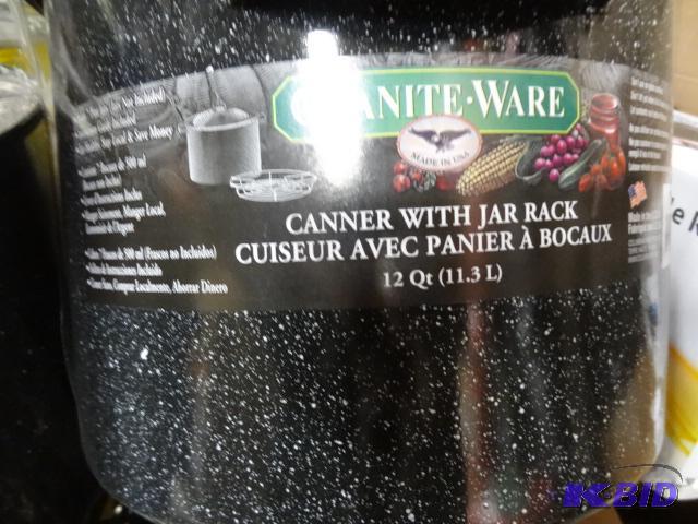 lot 224 image: NEW Granite-Wear 12 Qt Canner with Jar Rack...
