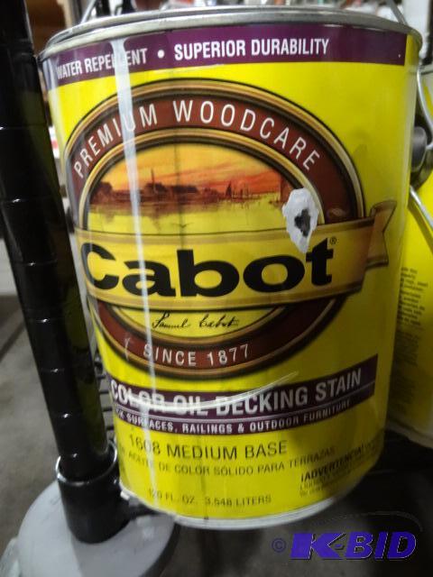 lot 228 image: Qty 2 NEW Cabot Solid Color Oil Decking Stain...