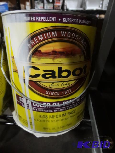 lot 229 image: Qty 2 NEW Cabot Solid Color Oil Decking Stain...