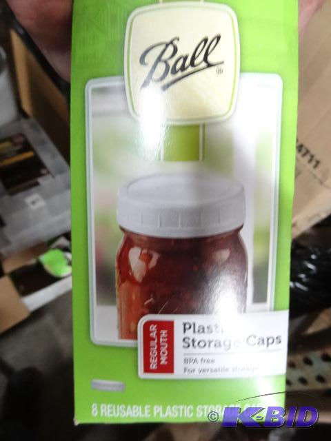 lot 232 image: Approx 40 NEW Ball Plastic Storage Caps for M...