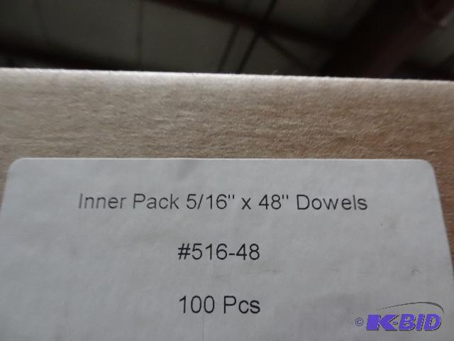 lot 233 image: Approx 100 NEW Wooden Dowels 5  16 in x 48 i...