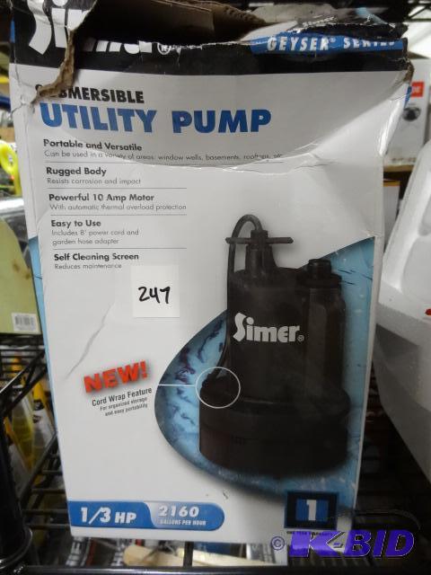 lot 247 image: New in box simmer brand geyser series submers...