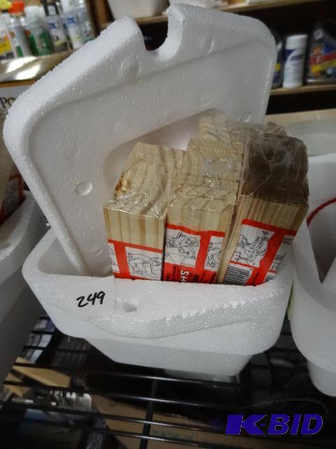 lot 249 image: New lot of 4 packages of a wooden shims. 14 s...