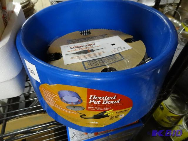 lot 251 image: Brand new heated pet bowl by Allied precision...