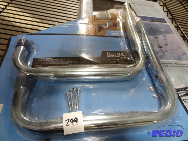 lot 299 image: New 2 pack of utility hangers. 25 pound worki...