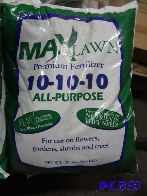 lot 312 image: New bag of Max Lawn premium fertilizer. 10-10...