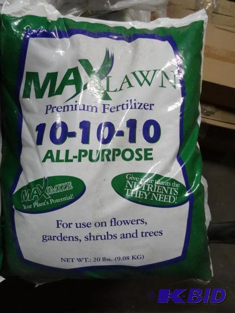 lot 313 image: New bag of Max Lawn premium fertilizer. 10-10...