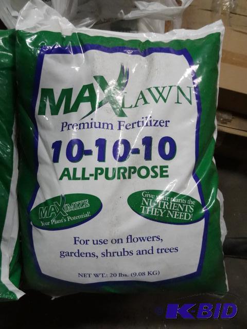 lot 316 image: New bag of Max Lawn premium fertilizer. 10-10...