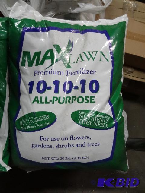 lot 317 image: New bag of Max Lawn premium fertilizer. 10-10...