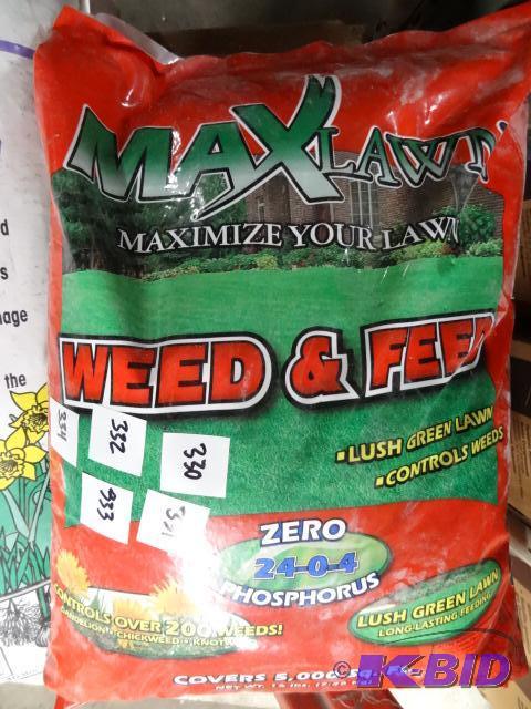lot 331 image: New bag of a Max Lawn weed and feed. Creates ...