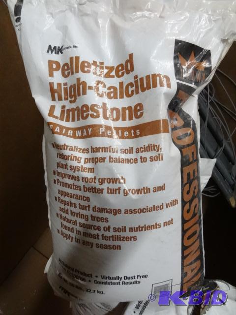 lot 338 image: new bag of pelletized high calcium limestone ...