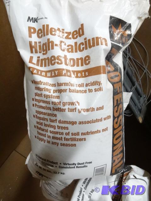 lot 339 image: new bag of pelletized high calcium limestone ...