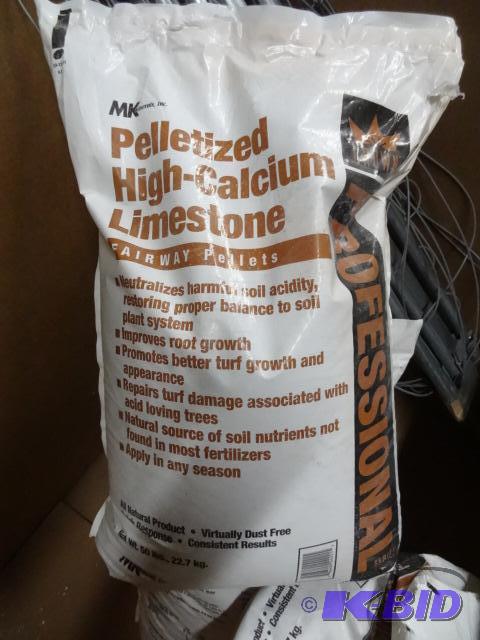 lot 340 image: new bag of pelletized high calcium limestone ...