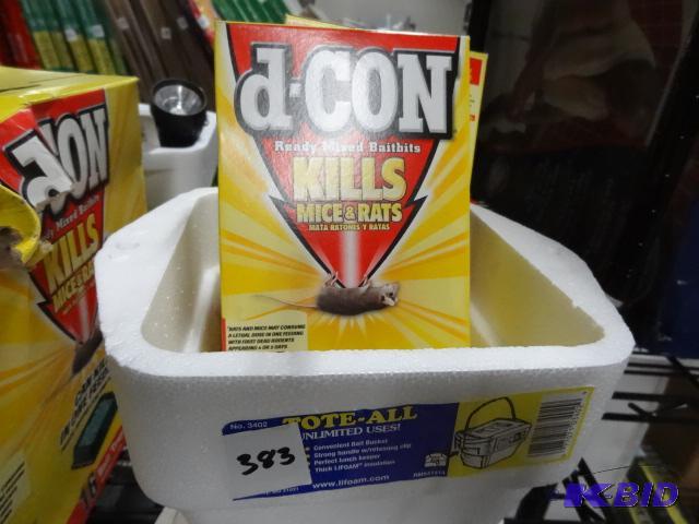 lot 383 image: New quantity 2 4 packs D-Con mouse and rat ba...