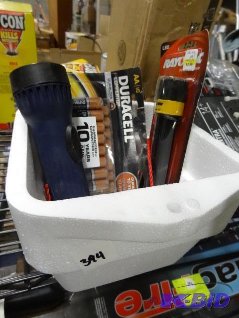 lot 394 image: New four piece lot including Rayovac LED flas...