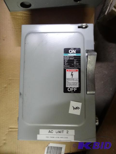 lot 404 image: Used Siemens ite enclosed switch heavy duty. ...