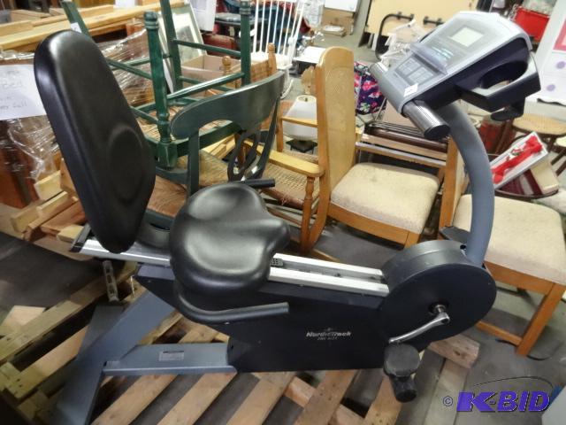 lot 408 image: Used Nordic Track recumbent bike. Model numbe...