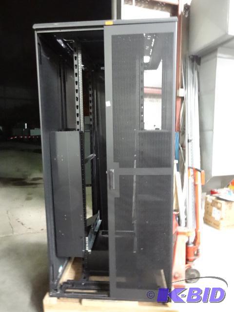 lot 456 image: Used Panduit double wide 45U rack enclosure. ...