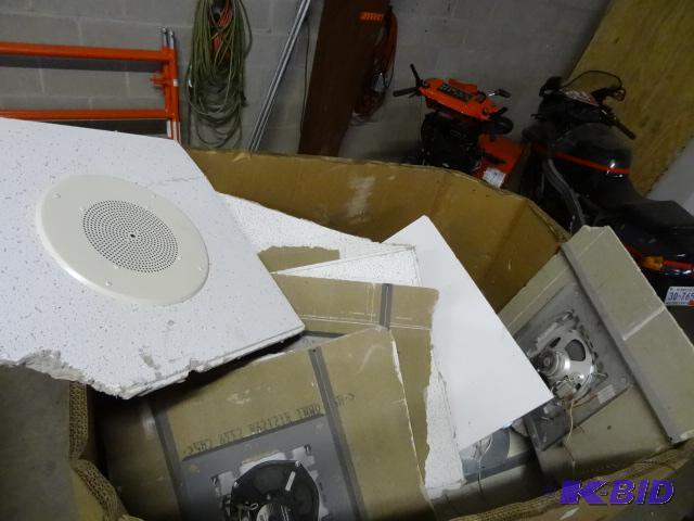 lot 457 image: Used entire Gaylord box of ceiling speakers. ...