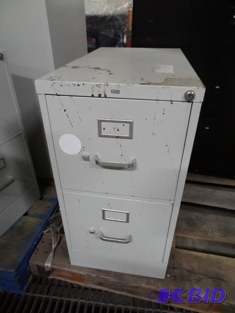 lot 464 image: 15" metal 2 drawer fie cabinet...