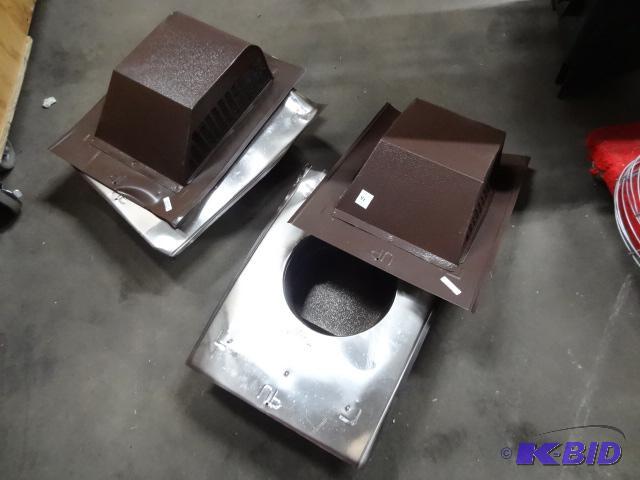 lot 51 image: Qty 5 NEW Aluminum Turtle Roof Vents 4 brown ...