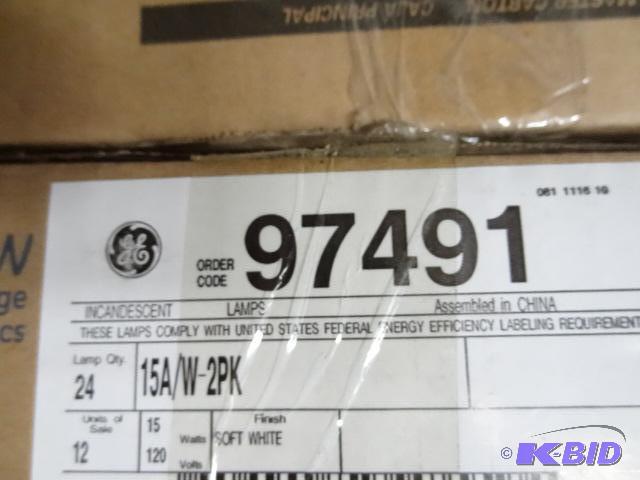 lot 69 image: Qty 23 NEW GE Incandescent Light Bulbs 97491,...