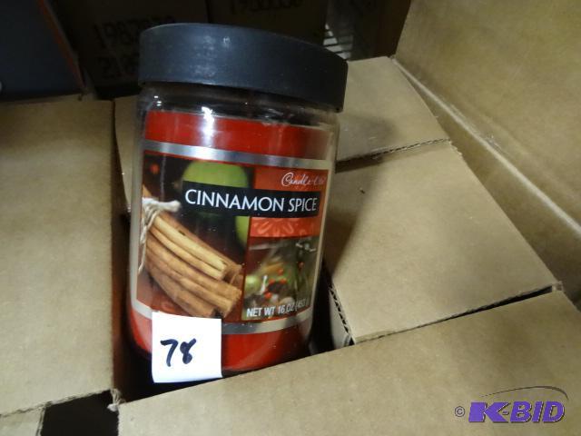 lot 78 image: Qty 4 NEW 16 oz Candles in Jar with Lid  Cina...