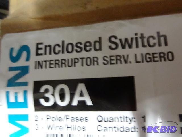 lot 91 image: NEW in Box Siemens Enclosed Service Interrupt...