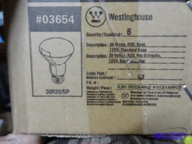 lot 98 image: Qty 12 NEW Westinghouse R20 Spot Light Bulb 0...