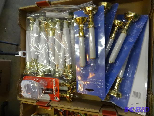 lot 105 image: Box of battery operated candle lights...
