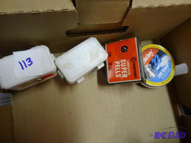 lot 113 image: 4 boxes of .22 caliber pellets...