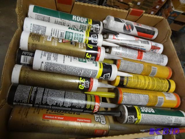 lot 209 image: Misc silcone, liquid nails, roof sealant and ...