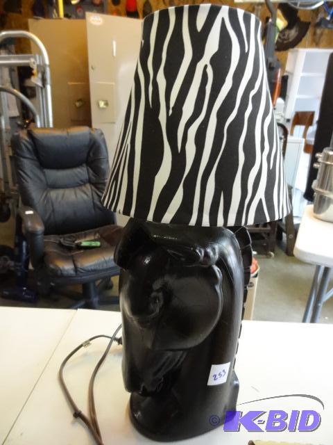 lot 253 image: Horse table lamp...