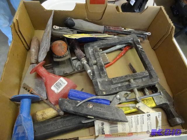 lot 257 image: Masonary tools. Hand plane. Hammer and more...