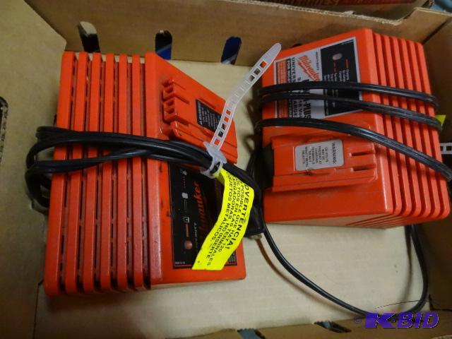lot 261 image: 9.6 to 18 and 12 to 18 volt Milwaukee charger...