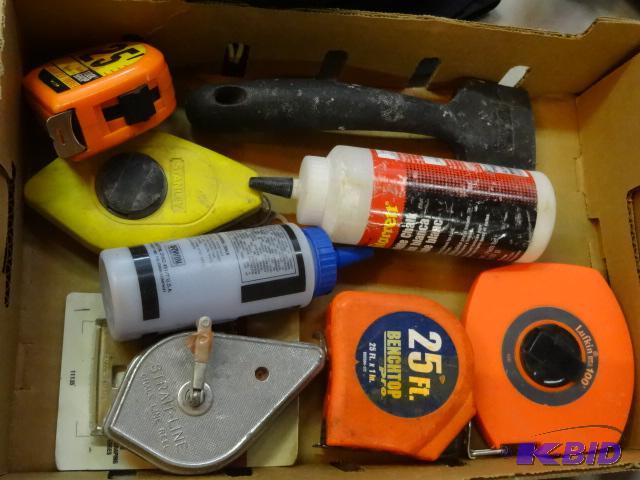 lot 269 image: Tape measurers. Chalk lines...