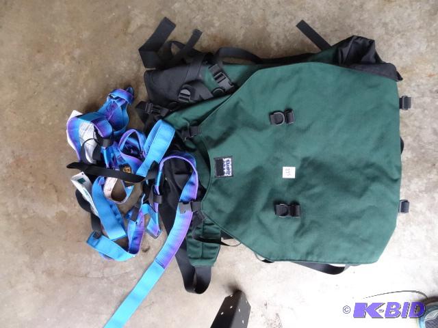 lot 295 image: REI climbing harness system. Granite gear cli...