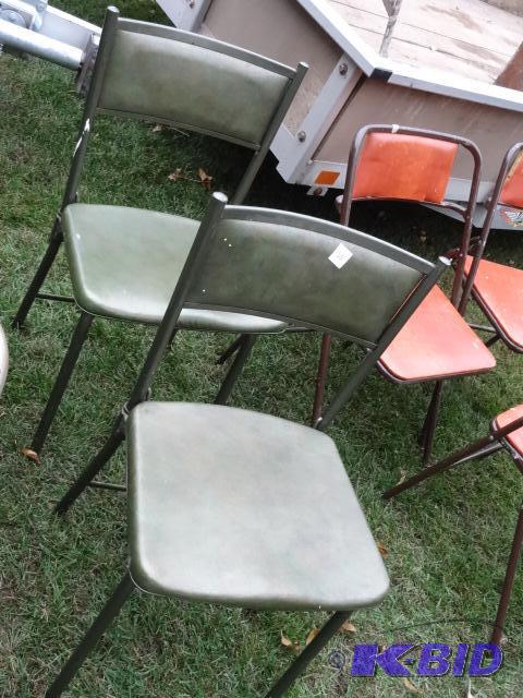 lot 30 image: 2 vintage metal chairs...