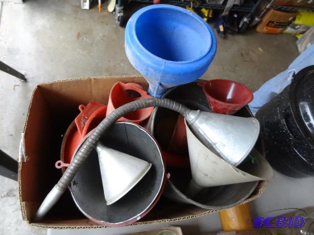 lot 314 image: Box of funnels...