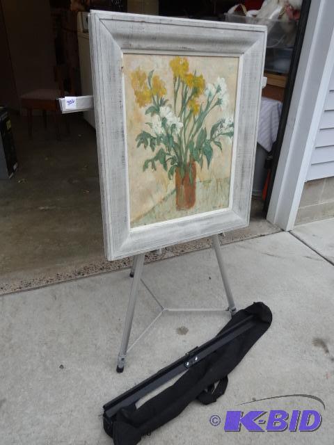 lot 356 image: Painting from 1954 in wood frame. Comes with ...