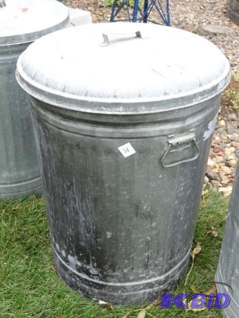 lot 36 image: Galvanized garbage can...