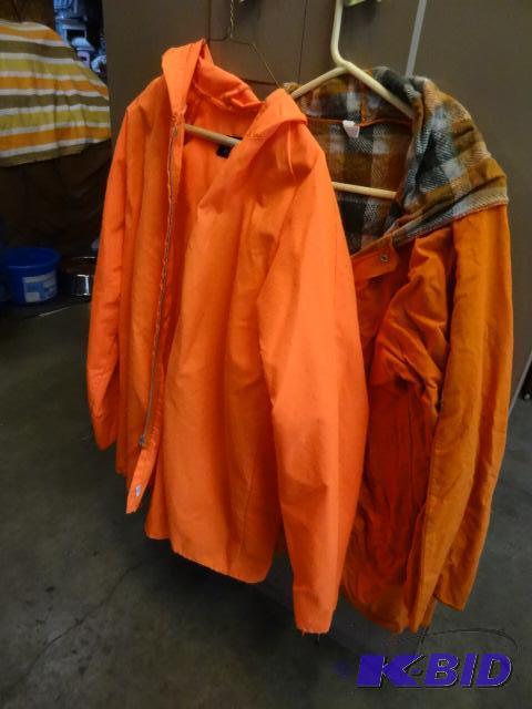 lot 406 image: 2 orange jackets. XL...