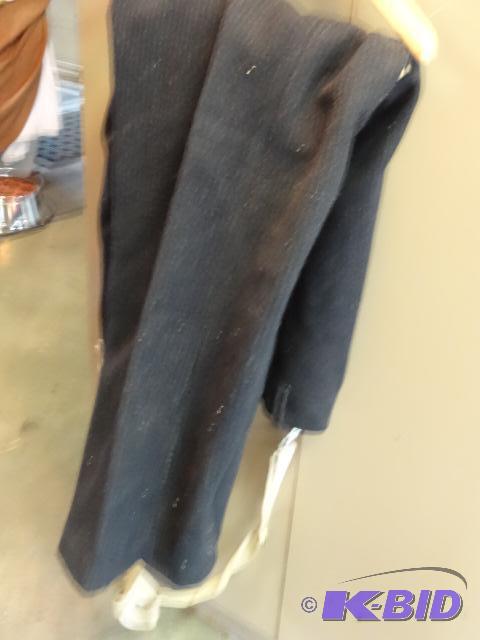 lot 407 image: Pair of wool pants. With suspenders. Size XL...