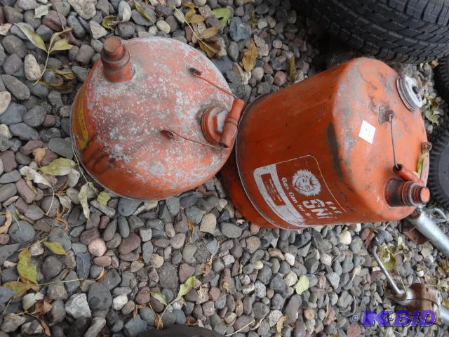 lot 52 image: 2 metal gas cans...