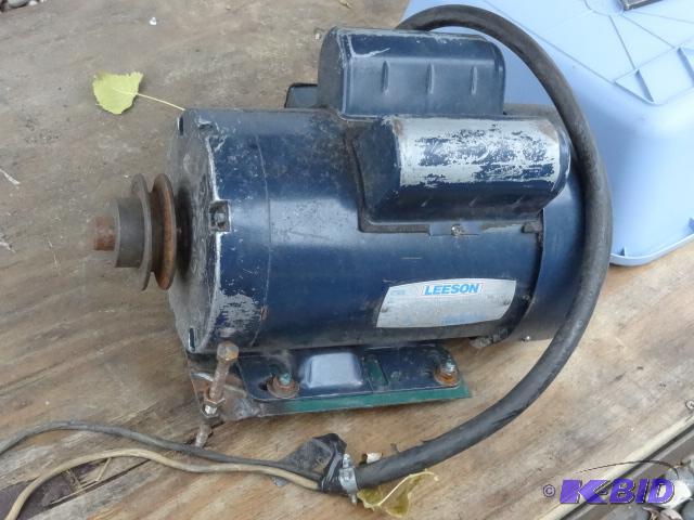 lot 61 image: Leeson electric motor. 1740 RPM. 115 volt. 20...
