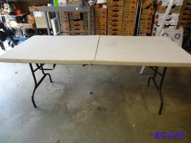 lot 78 image: 72 x 29 poly folding table...