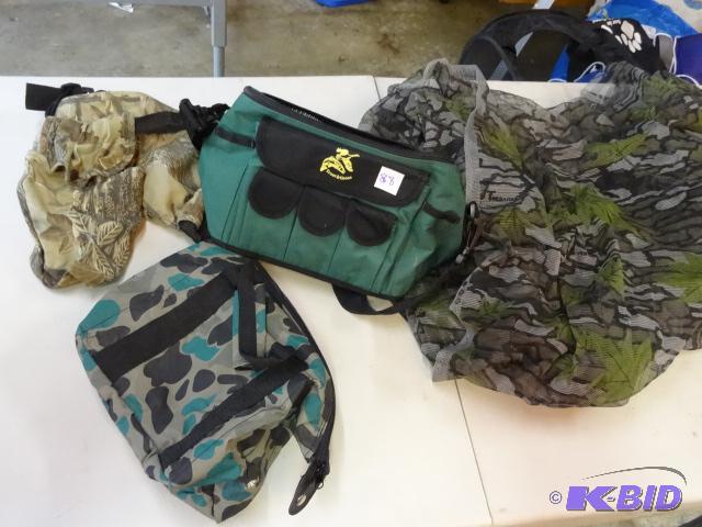 lot 88 image: Fishinb travel case. Camofluge netting. Lunch...