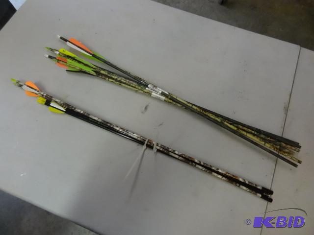lot 97 image: Misc hunting arrows. Most are carbon. 11 tota...