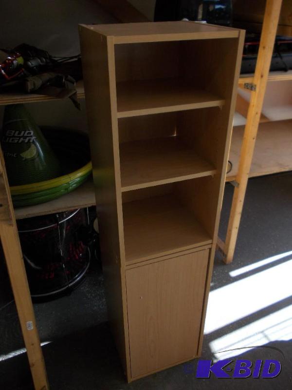 lot 17 image: 2 Piece Storage Shelf Cabinet (12x12x47)...