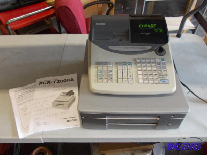 lot 49 image: Casio PCR-T2000&nbspCash Register with Key a...